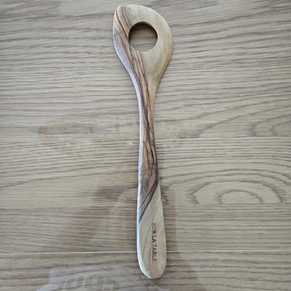 Sur La Table Olive Tree Risotto Spoon. - Picture 3 of 4